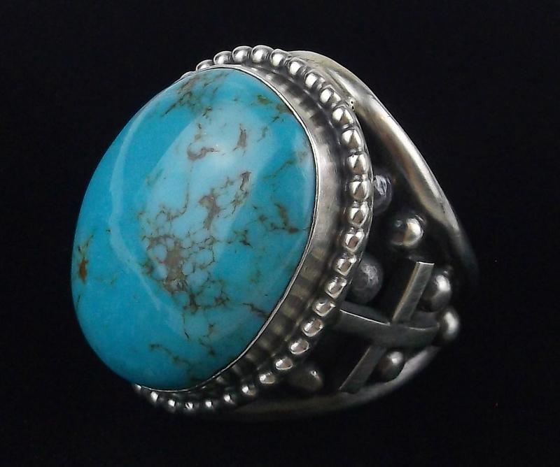 Giant Navajo Tony Yazzie Sterling Turquoise Ring 12 (1 of 6)