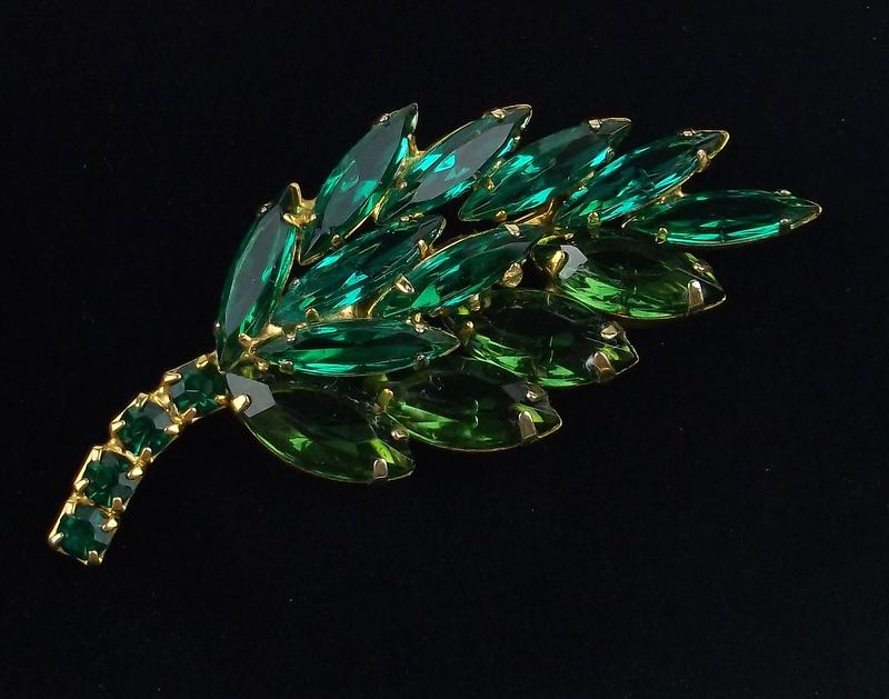 Mint 1950s Stunning Rhinestone Brooch Vintage (1 of 3)