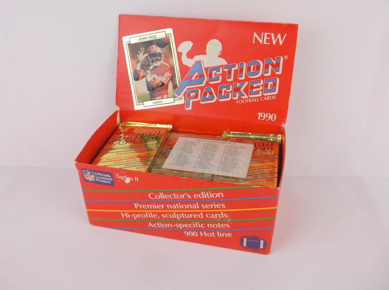 New 1990 Action Packed Football Hobby Box Montana (1 of 4)