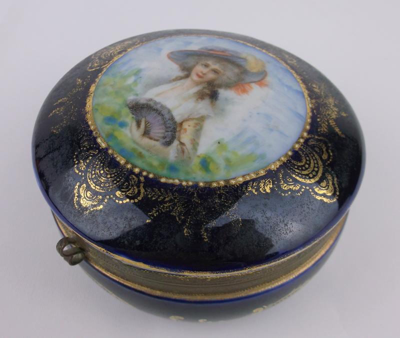 Gorgeous Antique Irice Germany Porcelain Trinket Box (1 of 6)