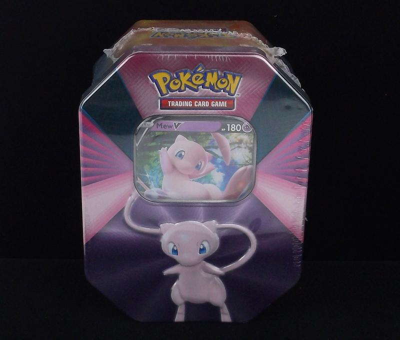 New Sealed Pokemon MEW V Tin 4 Packs + MEW V (1 of 5)