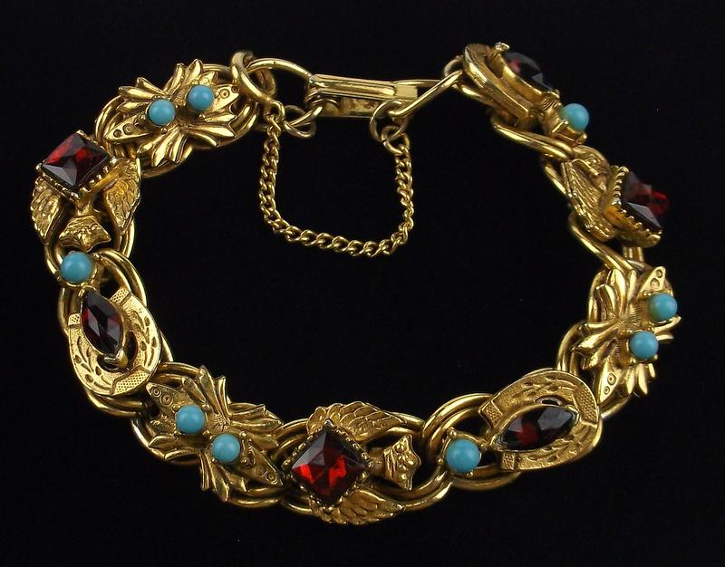 Mint Vintage 1950s Florenza Rhinestone Bracelet 7" (1 of 5)