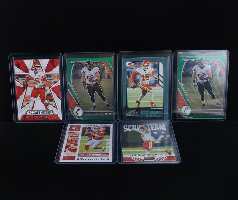 Patrick Mahomes Kelce Prizm Green RC Stars Chiefs (1 of 3)