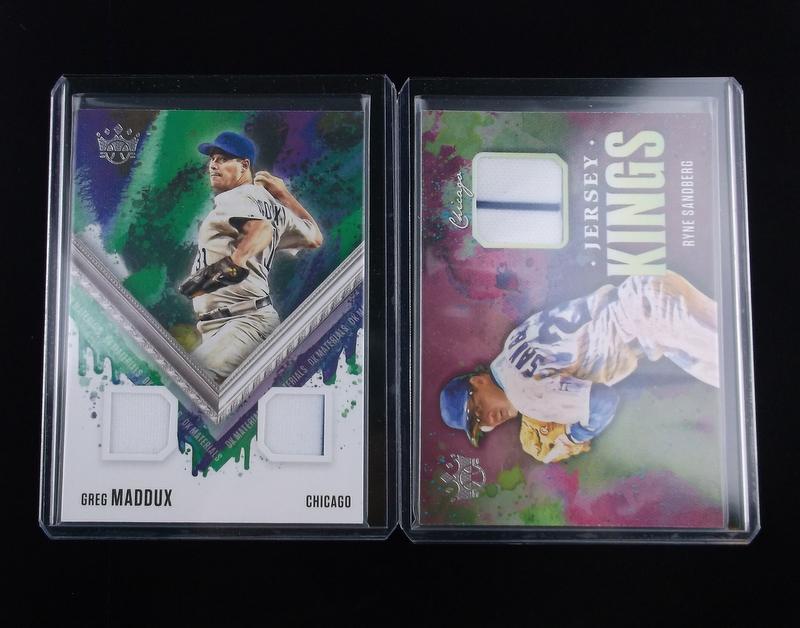 Ryan Sandberg Greg Maddux Game Used Jersey Cards (1 of 2)