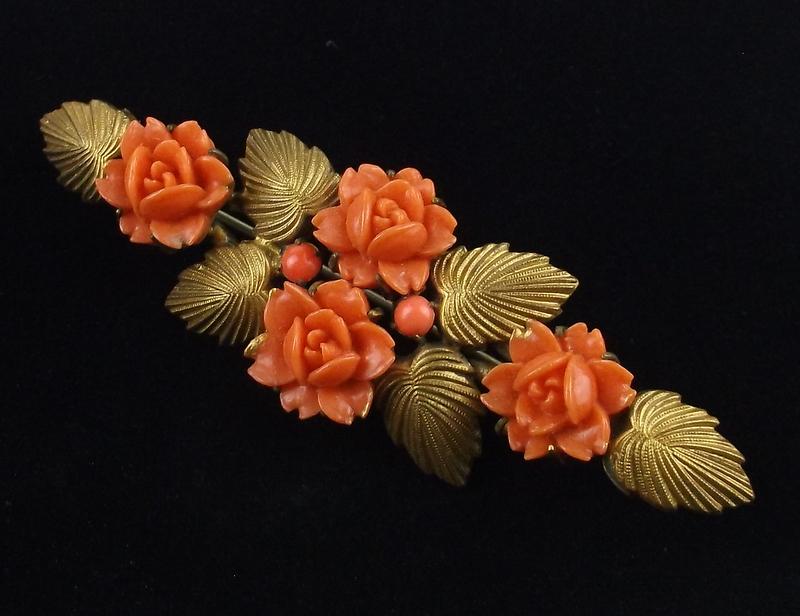 Gorgeous 1930s Antique Celluloid Brooch (1 of 3)