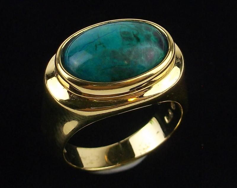 Stunning Boxed Gold Over Sterling Turquoise Ring 7 (1 of 4)