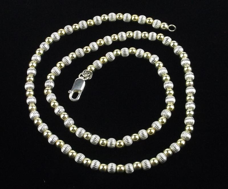 Stunning Vintage Sterling Silver Ball Chain Necklace: Guaranteed Solid 925 Sterling Silver, in Excellent Condition
