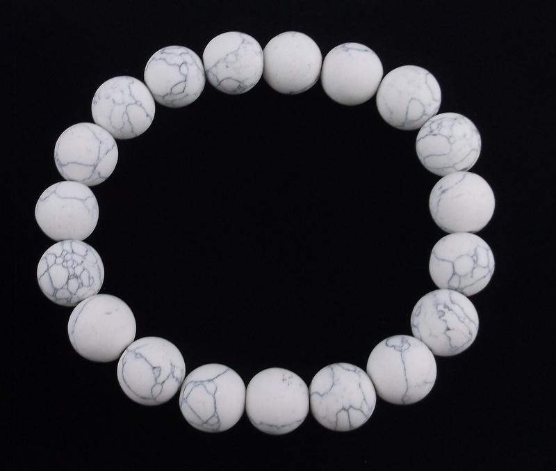 New Healing Genuine Howlite Bracelet 10mm (1 of 2)