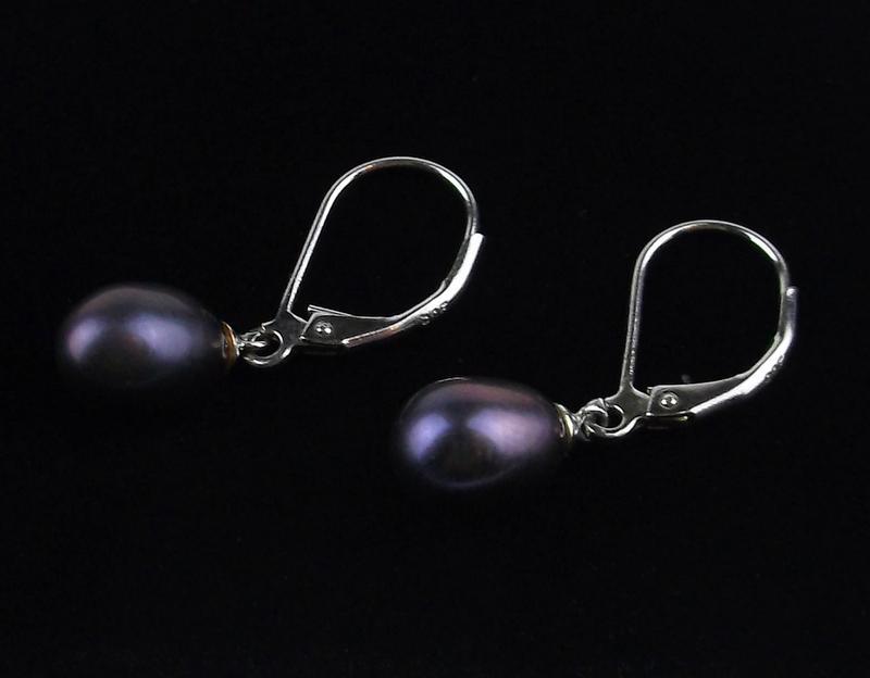 New Sterling Silver Pearl Drop Earrings (1 of 2)