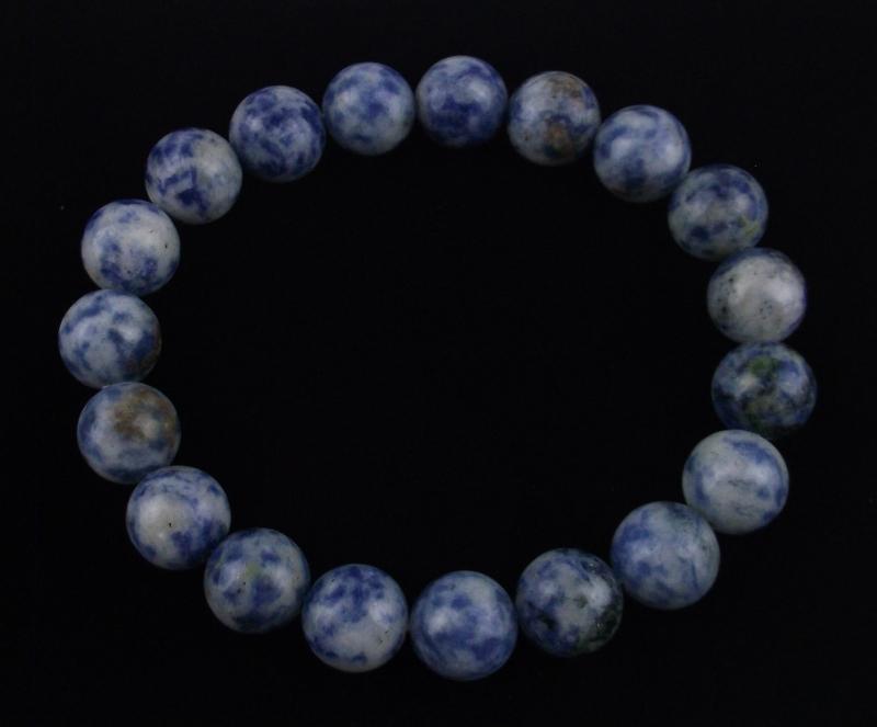 New Healing Genuine Blue Spot Jasper Bracelet 10mm (1 of 2)