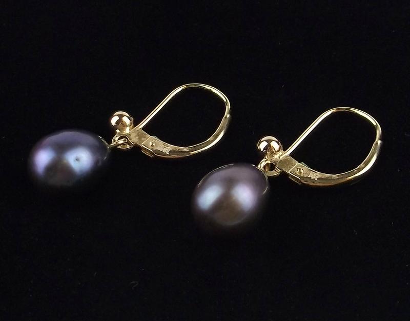 New 14kt Gold Pearl Drop Earrings (1 of 2)