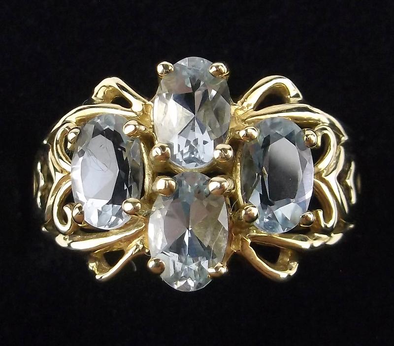 New Boxed 14kt Gold Tanzanite Ring Size 7 (1 of 4)