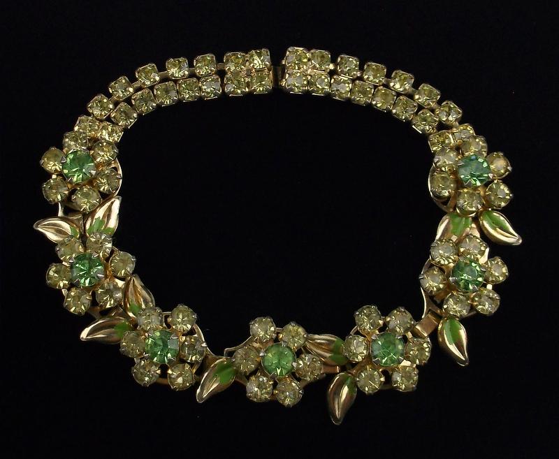 Stunning Vintage 1950s Rhinestone Bracelet 7" (1 of 4)
