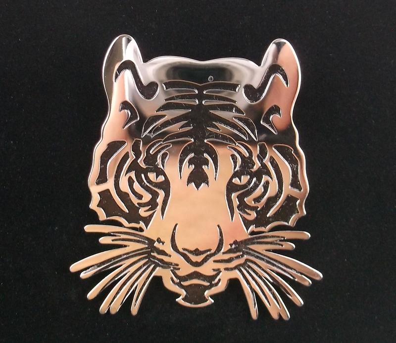 Mint Enameled Tiger Brooch (1 of 2)