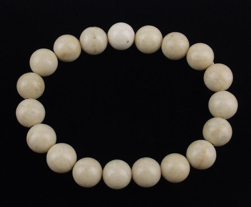 New Healing Genuine Buttermilk Jasper Bracelet 10mm (1 of 2)