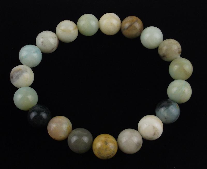 New Healing Genuine Amazonite Bracelet 10mm (1 of 2)