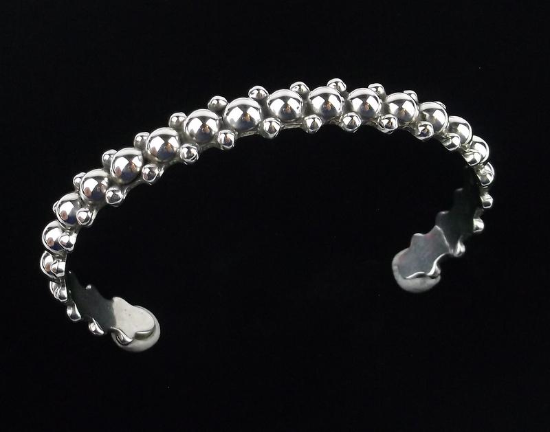 Mint Vintage Taxco Sterling Cuff Bracelet TR165 Heavy (1 of 6)