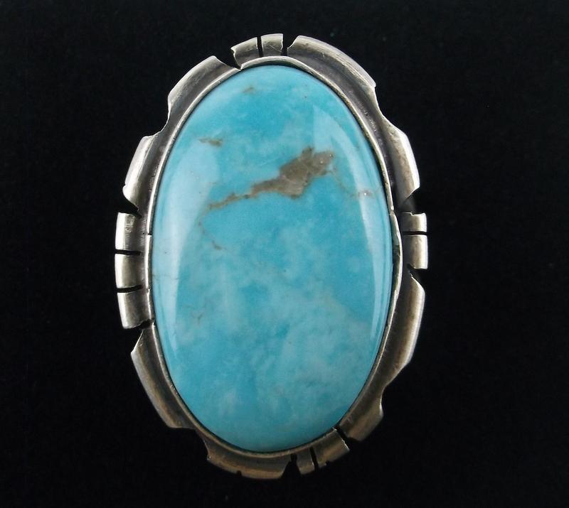 Navajo Merle House Sterling Silver Turquoise Ring 7 (1 of 3)