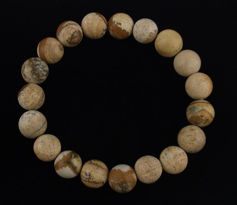 New Healing Genuine Picture Jasper Bracelet 10mm (1 of 2)