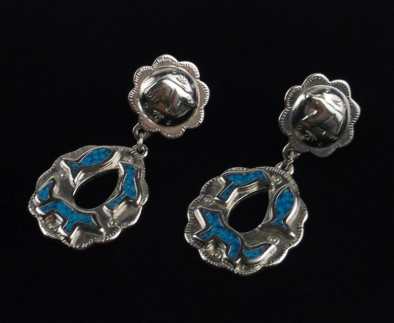 Mint Vintage Trifari Turquoise Bear Fox Earrings: Mint Condition, In Like New Condition, Perfect