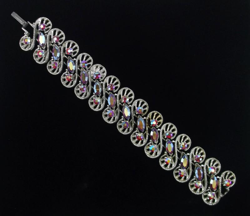 Gorgeous Vintage 1950s Dodds Rhinestone Bracelet 7" (1 of 4)