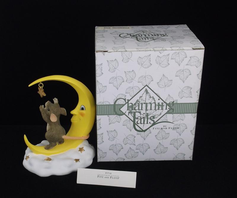 Vintage Fitz Floyd Mouse Moon Reach for the Stars Boxed: Mint Condition, In Like New Condition, Perfect