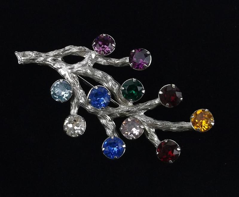 Mint Vintage 1960s Van Dell Sterling Tree Brooch (1 of 3)