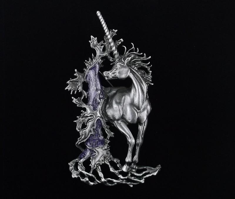 Big Mint Mythical Unicorn Brooch Incredible (1 of 3)