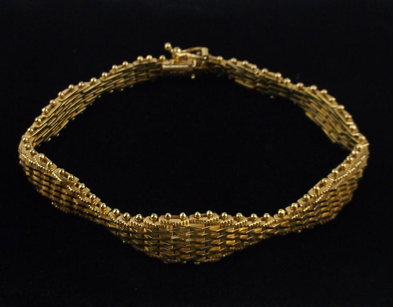 Mint Vintage Heavy 14kt Gold Bracelet 7.5" THICK 15.6g (1 of 5)