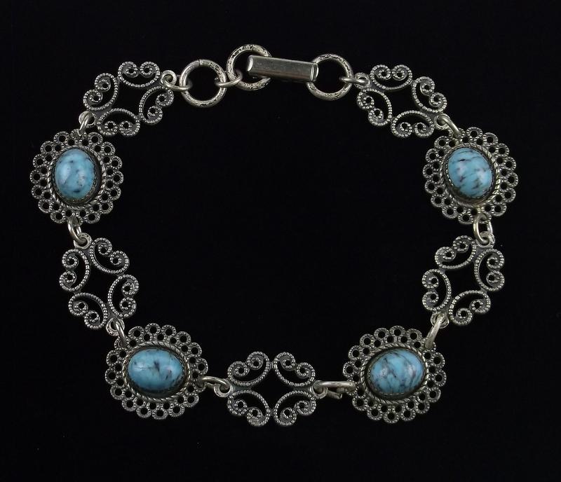 Mint Vintage 1950s Beau Sterling Silver Bracelet 7.25" (1 of 3)