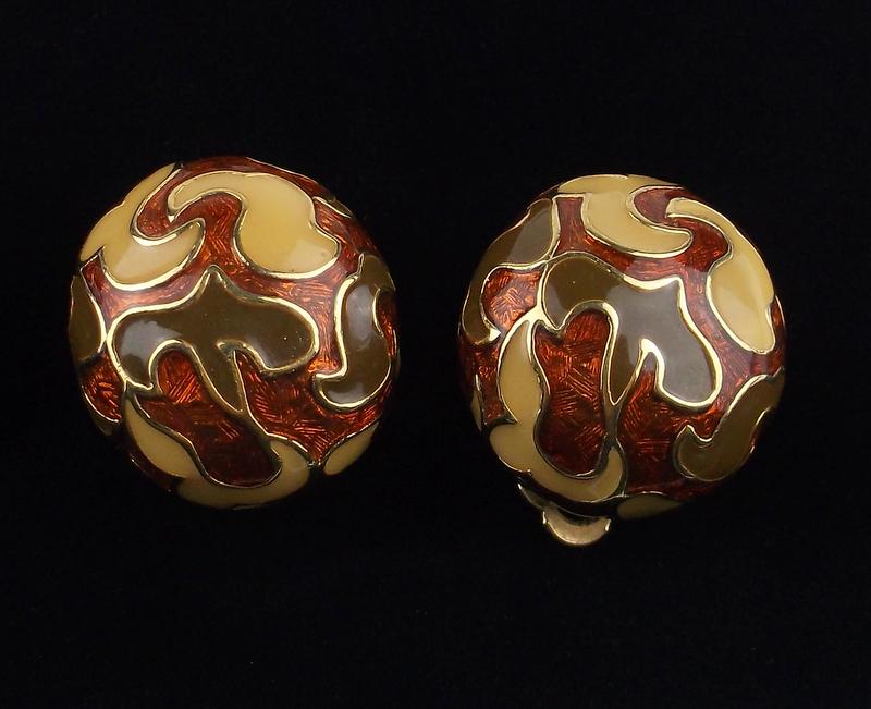 Mint Vintage Joan Rivers Enameled Earrings (1 of 3)
