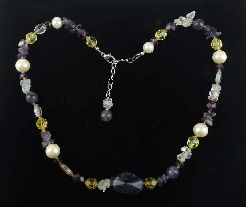 Mint Sterling Silver Amethyst Necklace 19" Quartz (1 of 3)