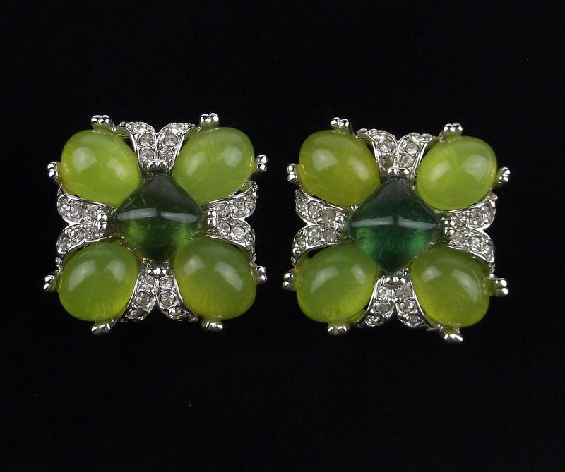 Mint Vintage Joan Rivers Rhinestone Earrings (1 of 3)