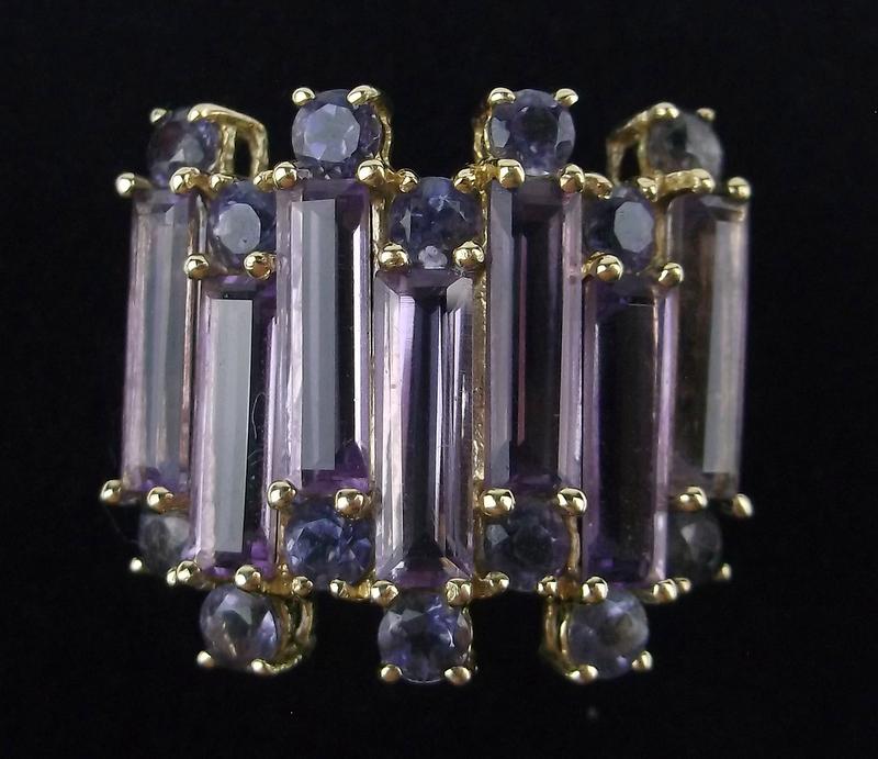 New Boxed 10kt Gold Amethyst Ring Size 6 (1 of 3)