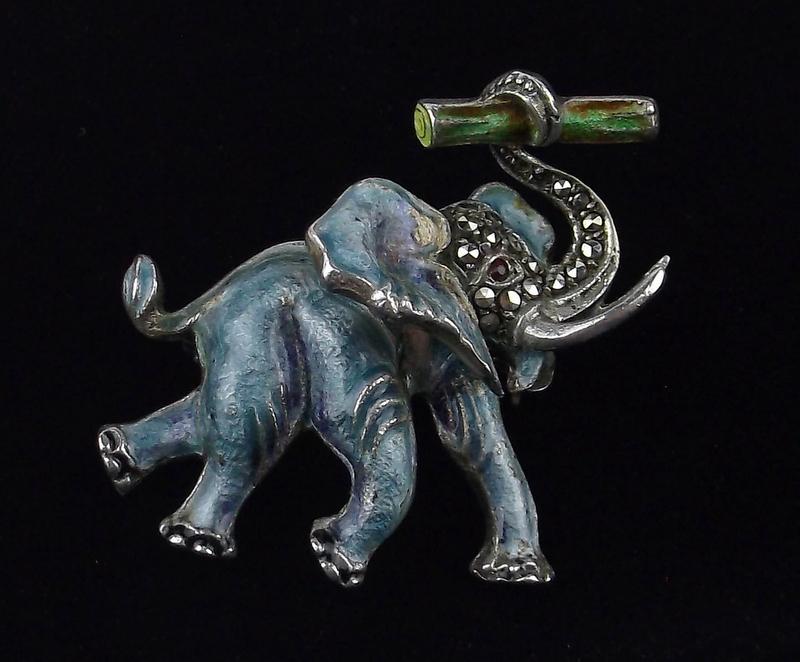 Mint Vintage Germany Sterling Silver Elephant Brooch: Guaranteed Solid 925 Sterling Silver, in Excellent Condition