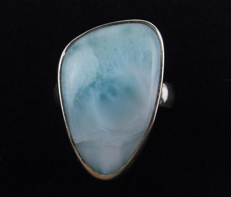 New Sterling Silver Larimar Designer Ring 8 (1 of 3)