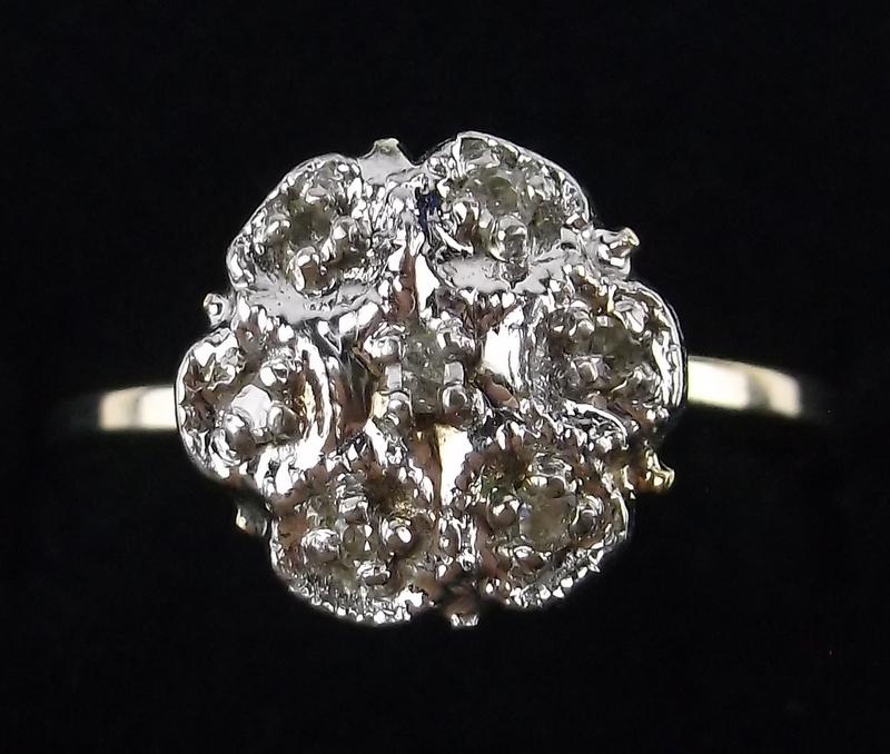 Mint Vintage 1960s 10kt Gold Diamond Ring 6.5 (1 of 5)