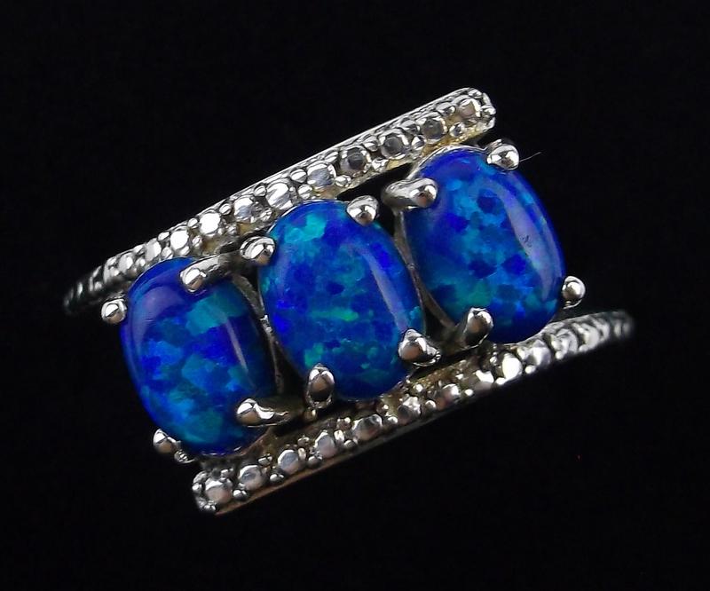 New Sterling Silver Fire Opal Ring Size 7 (1 of 2)