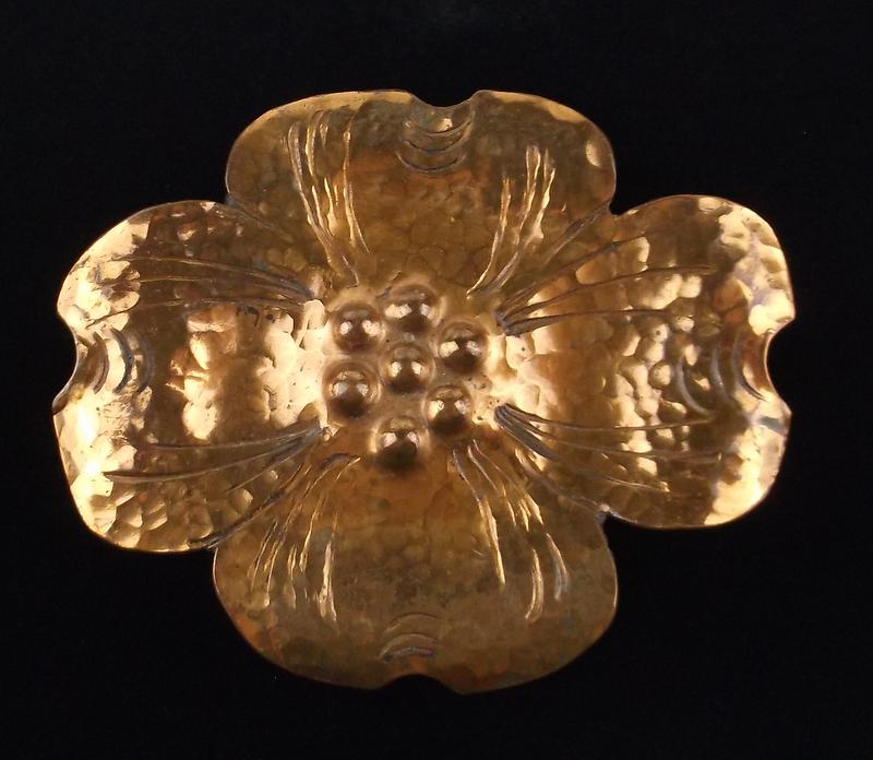 Gorgeous Vintage 1950s Stuart NYE Copper Scarf Clip (1 of 3)