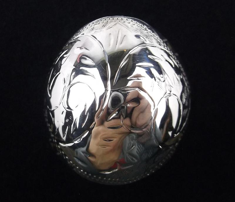 Mint Vintage Sterling Silver Dome Ring 6.5 Ornate (1 of 3)