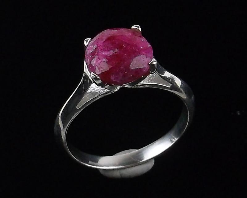 New Sterling Silver 1ct Natural Ruby Ring 5.5 (1 of 2)