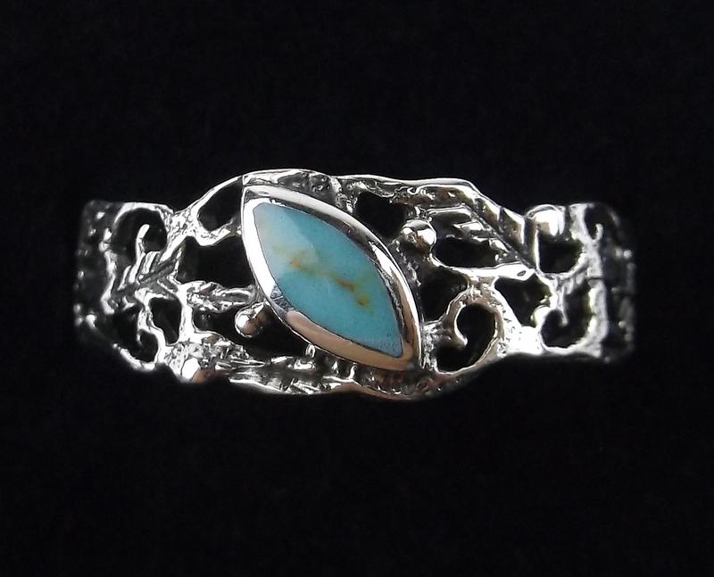 New Sterling Silver Turquoise Ring Size 6.5 (1 of 2)