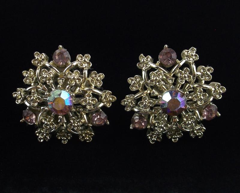 Mint Vintage 1960s Coro Craft Rhinestone Earrings: Mint Condition, In Like New Condition, Perfect