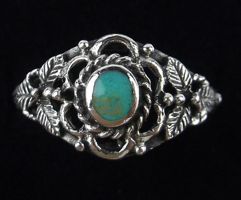 New Sterling Silver Turquoise Ring Size 6 (1 of 2)