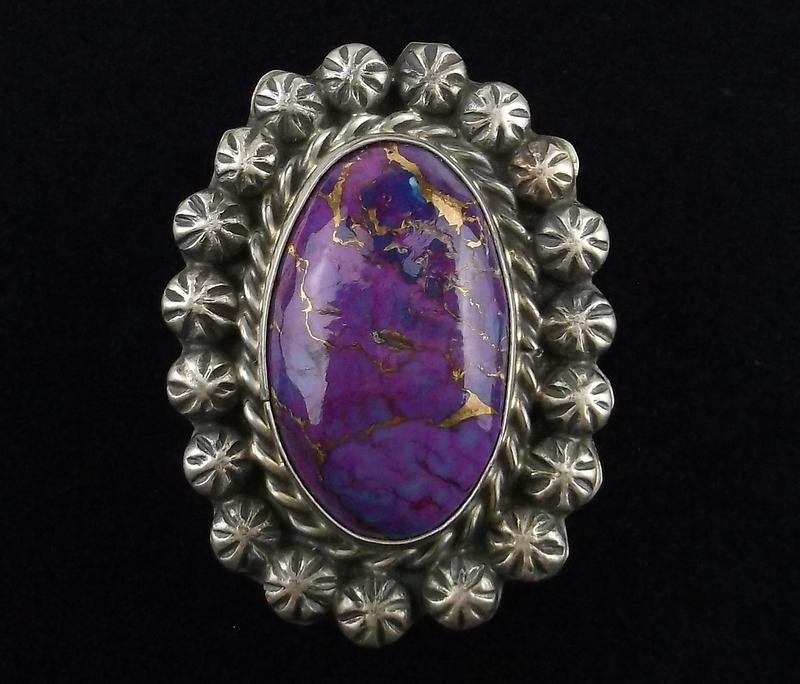 Big Navajo Betta Lee Sterling Silver Mojave Ring 7 (1 of 3)