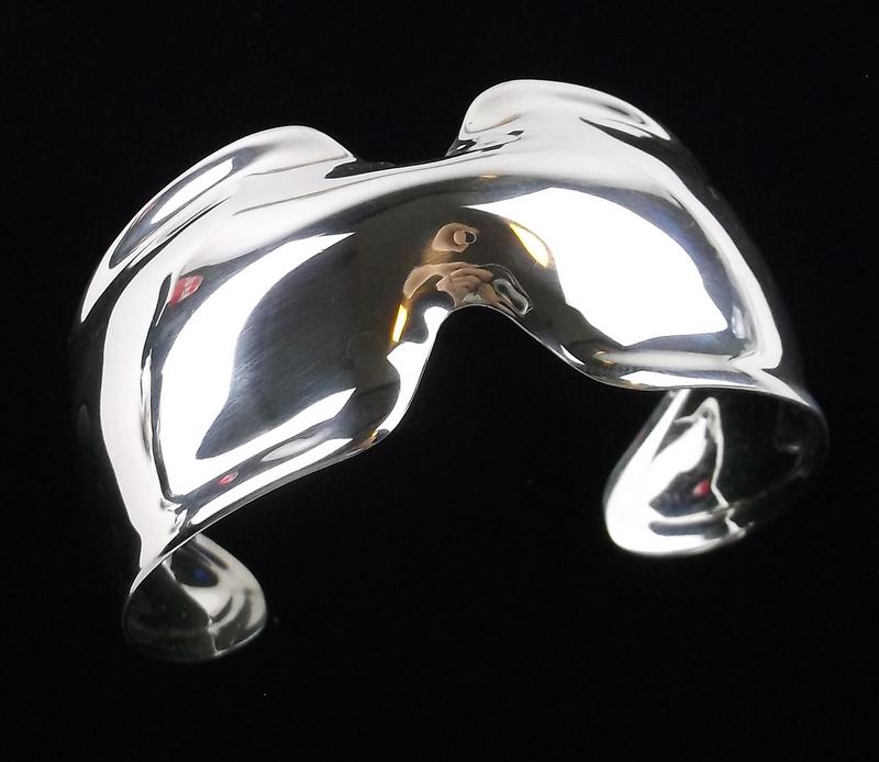 Mint Vint Robert Lee Morris Sterling Cuff Bracelet Heavy (1 of 7)