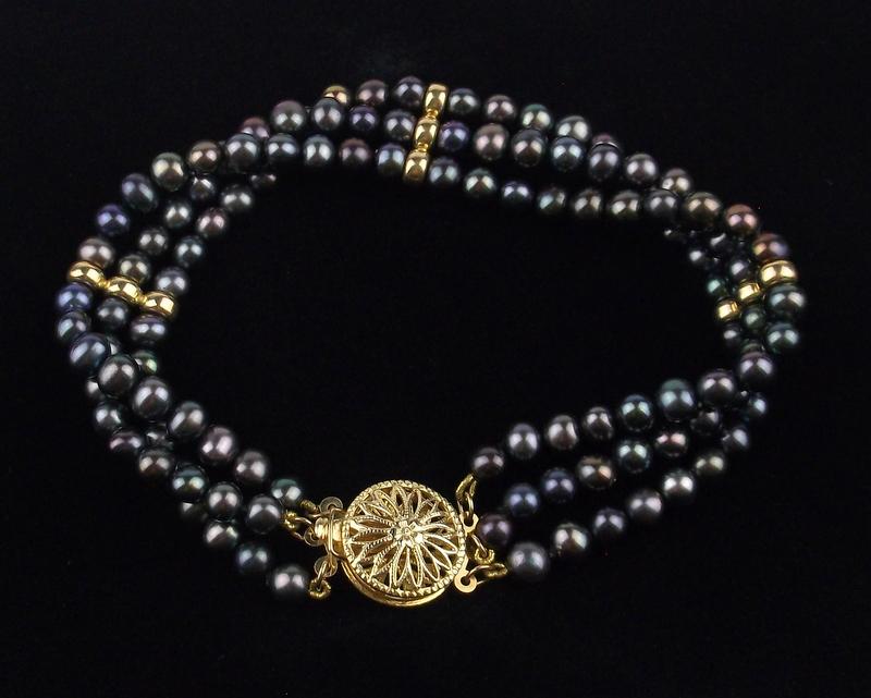 New 14kt Gold Pearl Bracelet 7.5" Inch (1 of 3)