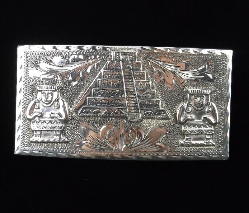 Mint VHLC Taxco Sterling Mayan Belt Buckle De Jalisco (1 of 6)
