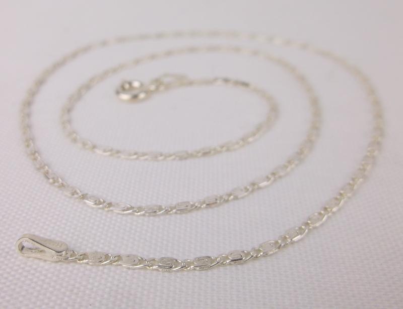 Mint Vintage Sterling Silver Chain Necklace 16" (1 of 2)