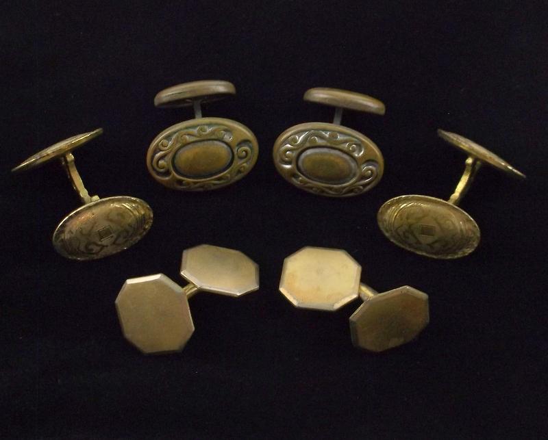 Vintage 1890s-1910s Cufflinks Victorian Art Nouveau (1 of 3)